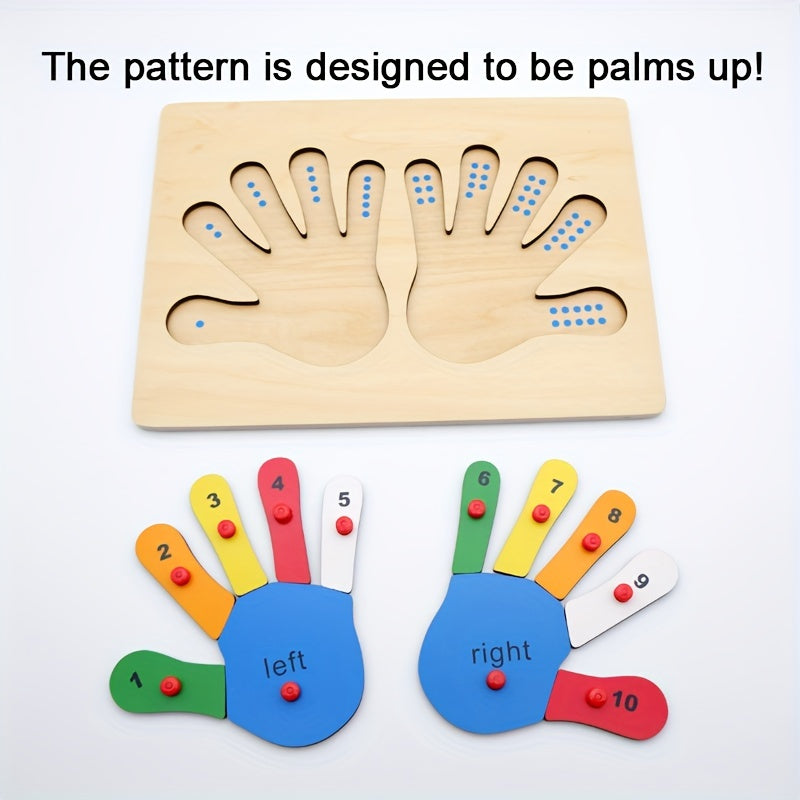 Kids Palm and Foot Wooden Puzzle Board Toy