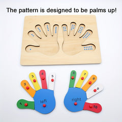 Kids Palm and Foot Wooden Puzzle Board Toy