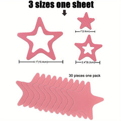 10pcs Star Shaped Bathtub Sticker Non Slip Self Adhesive