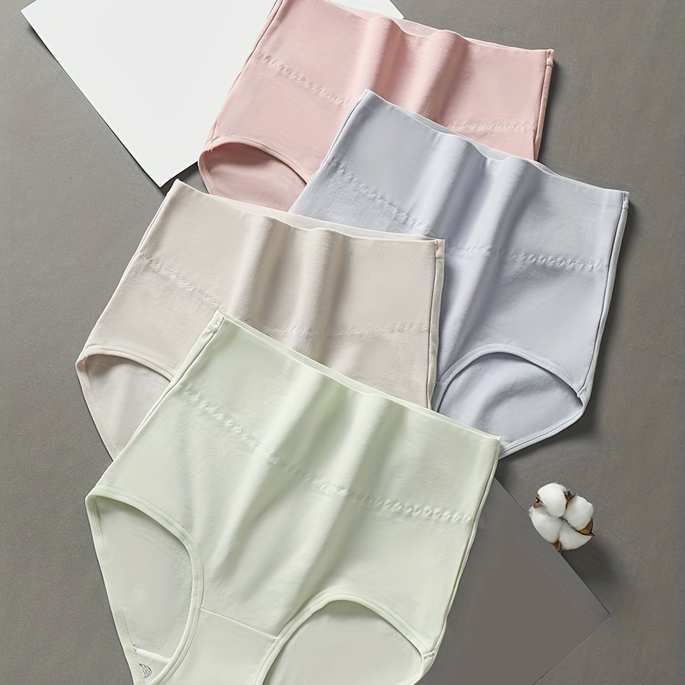 4pcs Stretchy Comfy Briefs Intimates Panties Women's Lingerie