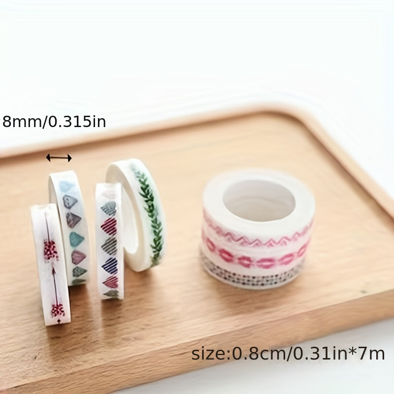 Hand Painted Fine Handbook and Paper Tape Photo Frame DIY Stickers