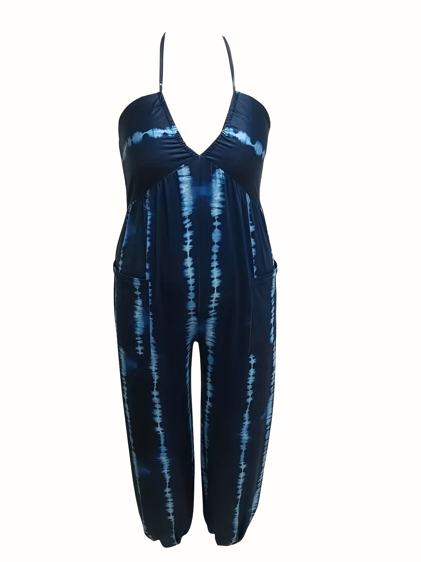 Tie Dye Halter Neck Cami Jumpsuit