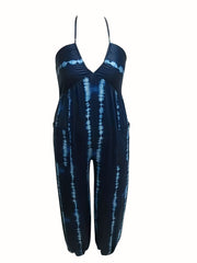 Tie Dye Halter Neck Cami Jumpsuit