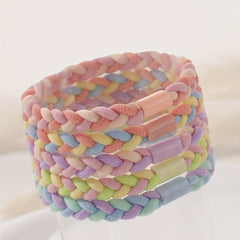 5pcs Sweet Block Hair Ties Hair Bands For Girls