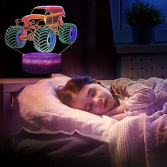 3D Car Night Light Optical Illusion Lamp - Dynamic Touch Remote Control LED
