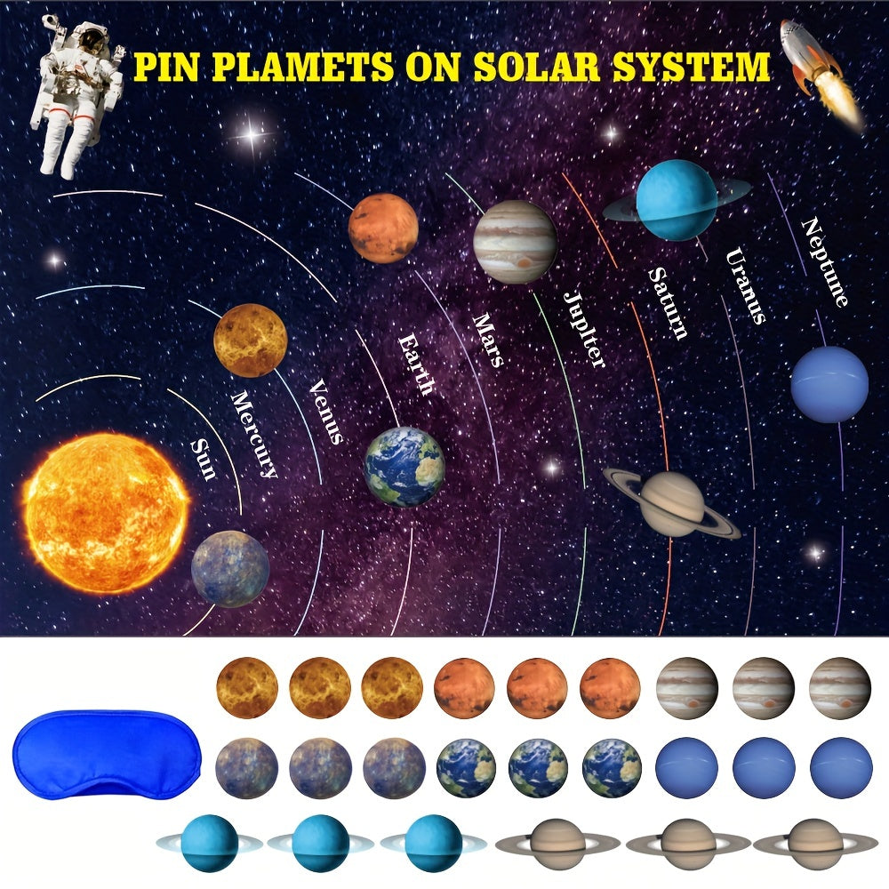 Solar System Party Game 24 Planet Stickers Large Posters