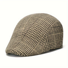 Men's Beret Painter Hat Plaid Casual Hats