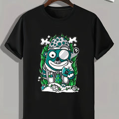 Men's Animal Print Slim Fit T-shirt for Spring Summer