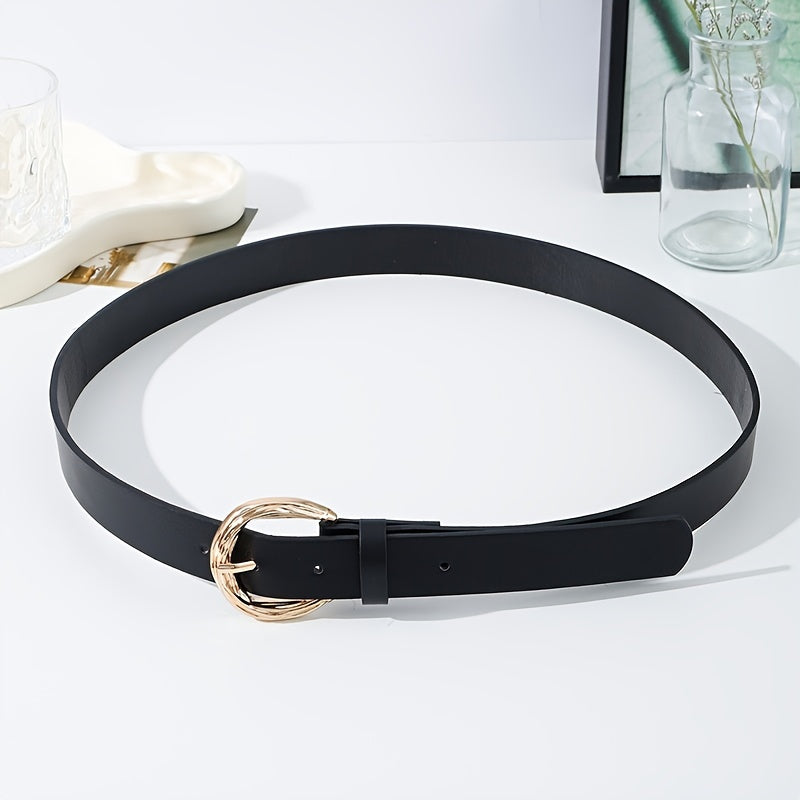 Retro Minimalist Casual Belt for Men, Round Belt with Jeans, Versatile