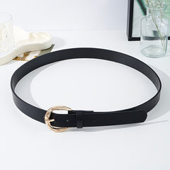 Retro Minimalist Casual Belt for Men, Round Belt with Jeans, Versatile