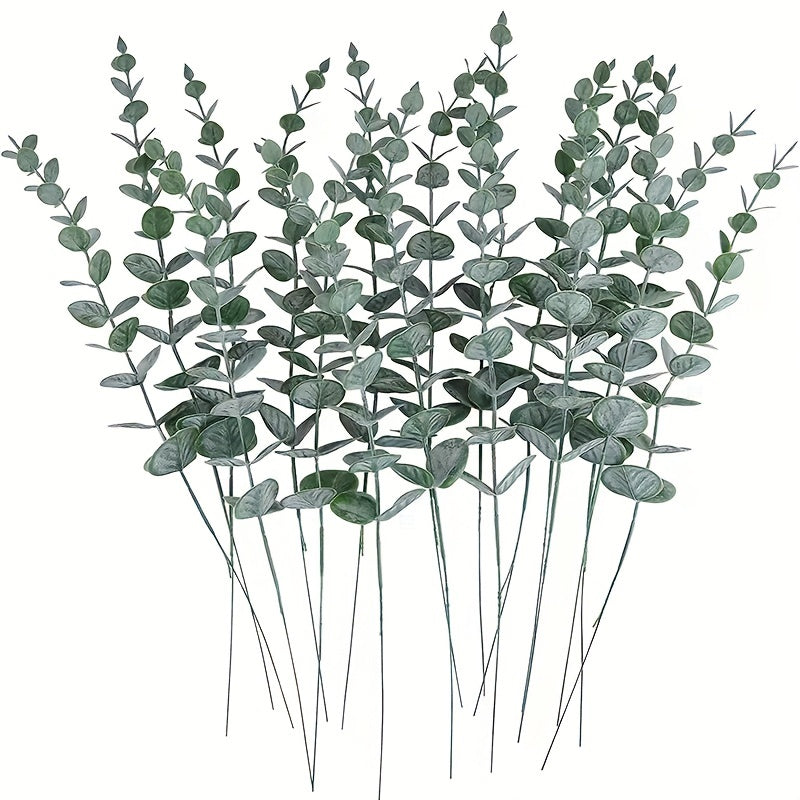 20pcs Eucalyptus Stems Decor Artificial Greenery for Wedding Centerpiece
