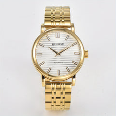 KUERST Men's Steel Belt Automatic Mechanical Watch Night Light Classic Watches