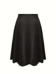 Gothic Skirt Women's Plus Plaid Chain Detail A line Skirt