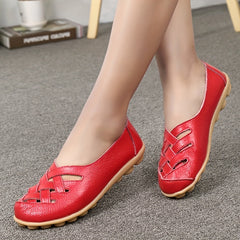Women's Cross Strap Flat Shoes Soft Sole Non Slip Outdoor Walking Flats
