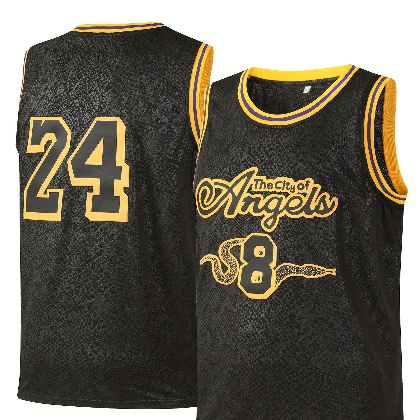 Youth Basketball Jersey 8 24 Angels Shirt Tank Top