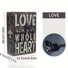 Key Lock Book Safe Bookcase Hidden Storage Box Secure Storage for Coins Cash Jew