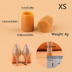 2 Pairs High Heel Soft Rubber Protective Cover Apricot Yellow