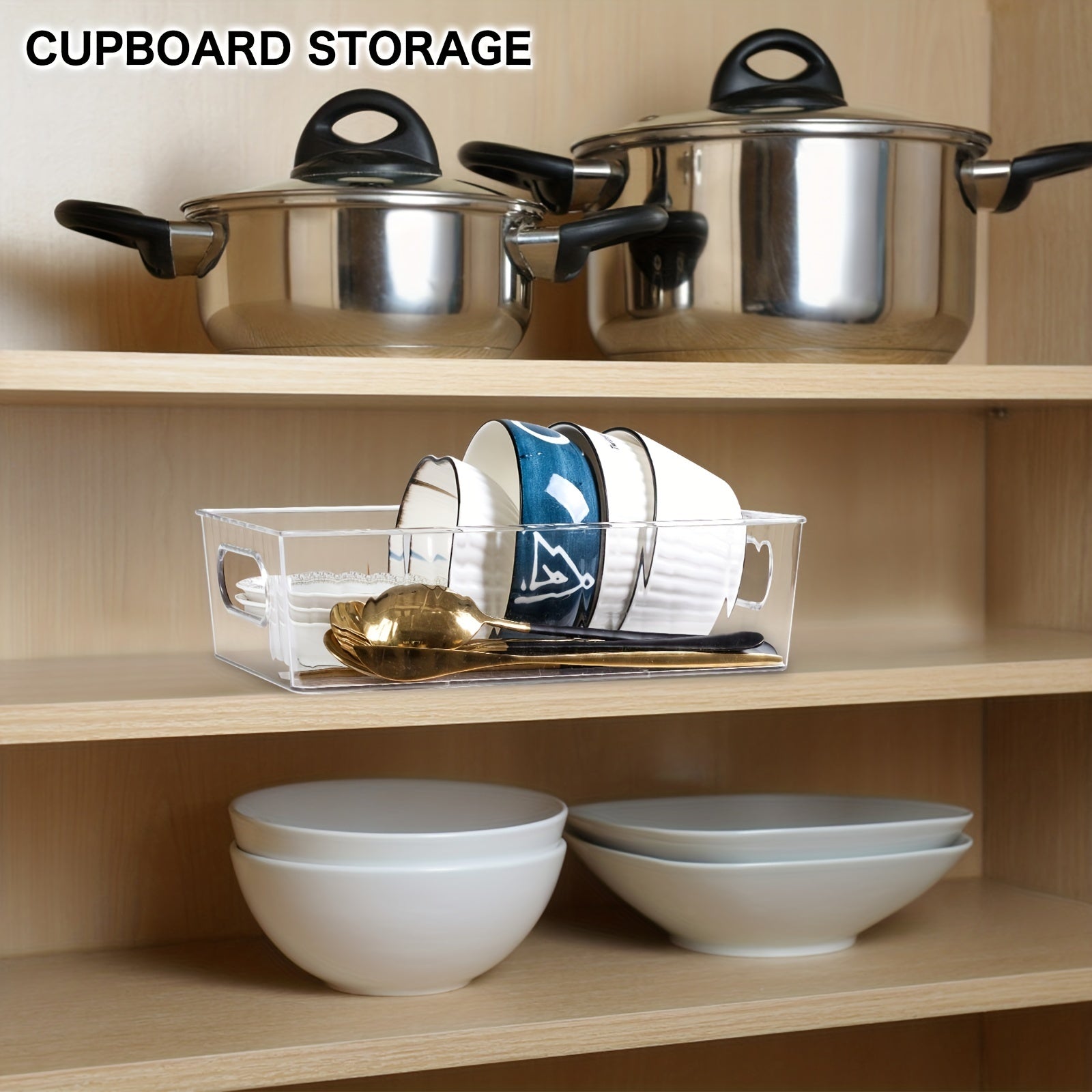 10pcs Stackable Refrigerator Organizer Bins Clear Kitchen Container