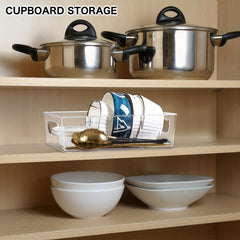 10pcs Stackable Refrigerator Organizer Bins Clear Kitchen Container