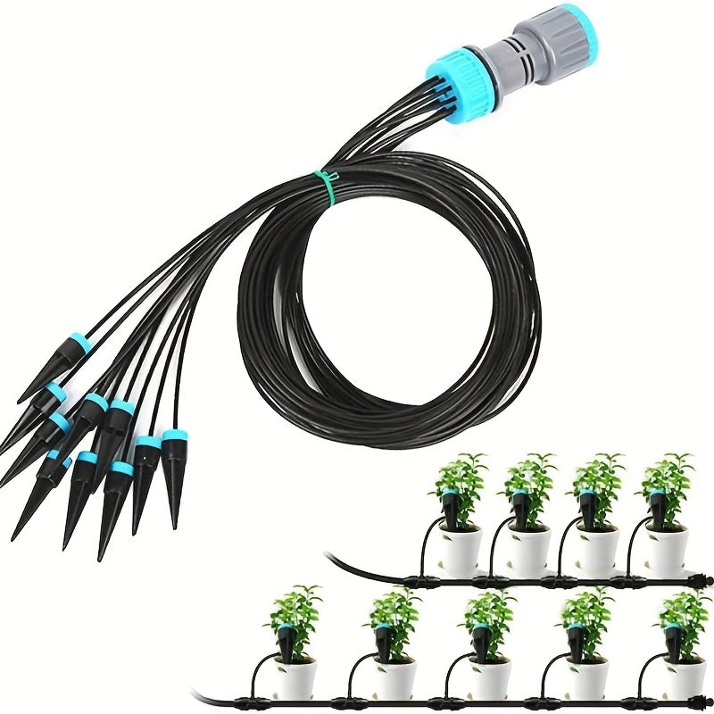 Plant Drip Grow Kit 10 Head Drip Irrigation System Set Water Seeper Automatic
