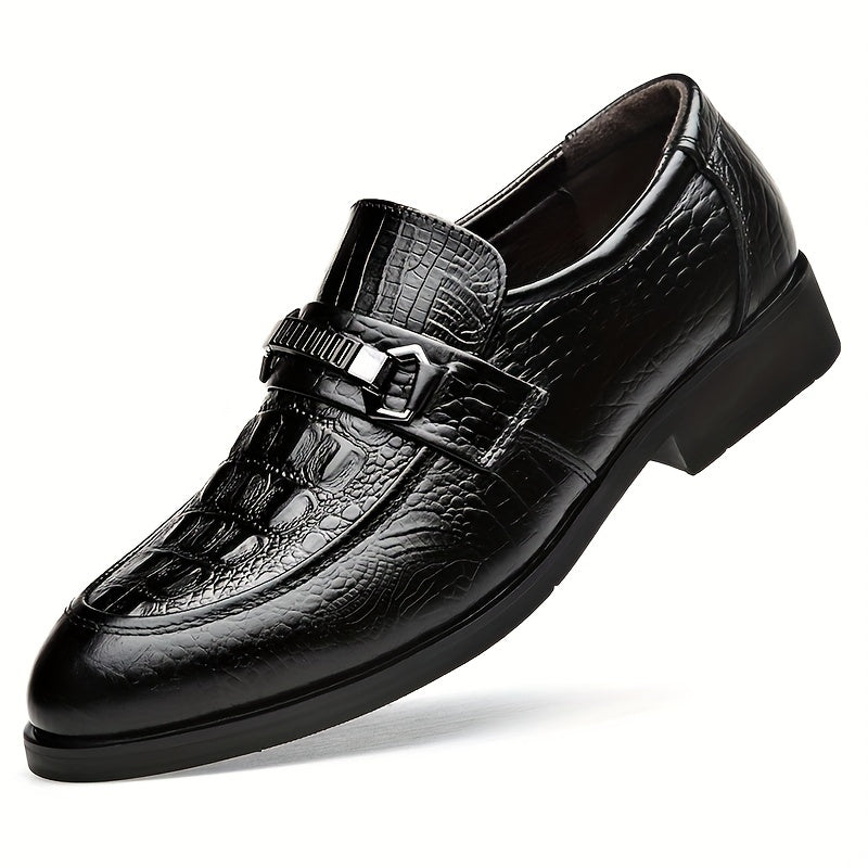 Men's Crocodile Embossed Oxford Shoes Dress Shoes For Wedding Business