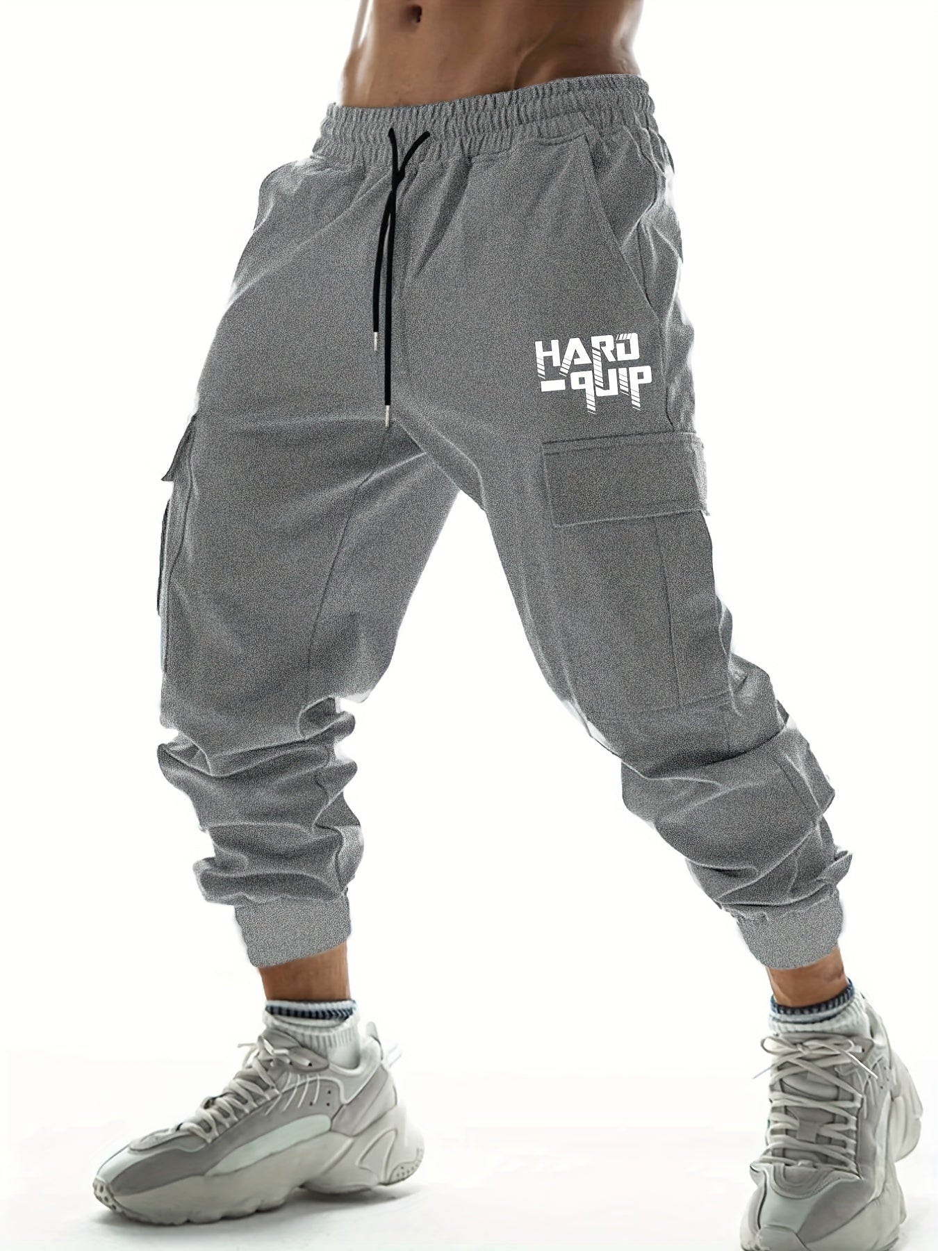 Casual Drawstring Cargo Pants Men's Joggers for Spring Summer