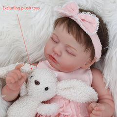 19%22 Lifelike Vinyl Doll with Closed Eyes Reborn Baby Toy