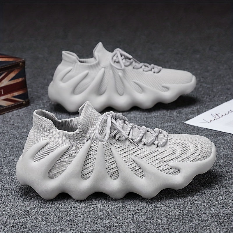 Women's Lace Up Sock Sneakers Stylish Low Top Shoes
