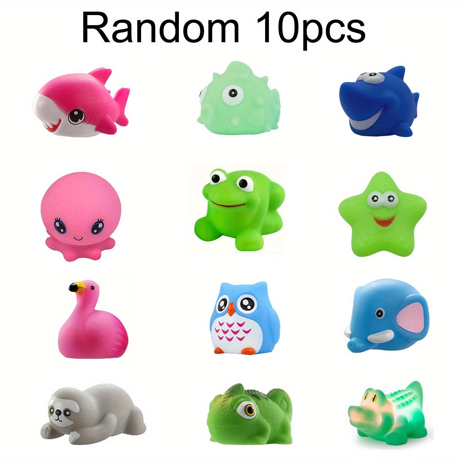 Light Up Bath Toys Set Colorful Educational Play Toys for Kids Perfect Gift