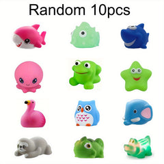 Light Up Bath Toys Set Colorful Educational Play Toys for Kids Perfect Gift