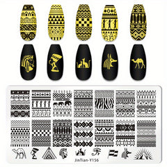 Easter Nail Art Stamping Plates Eggs and Rabbit Designs for DIY Manicures