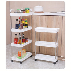 4 Tier Rolling Storage Cart Laundry Room Organization