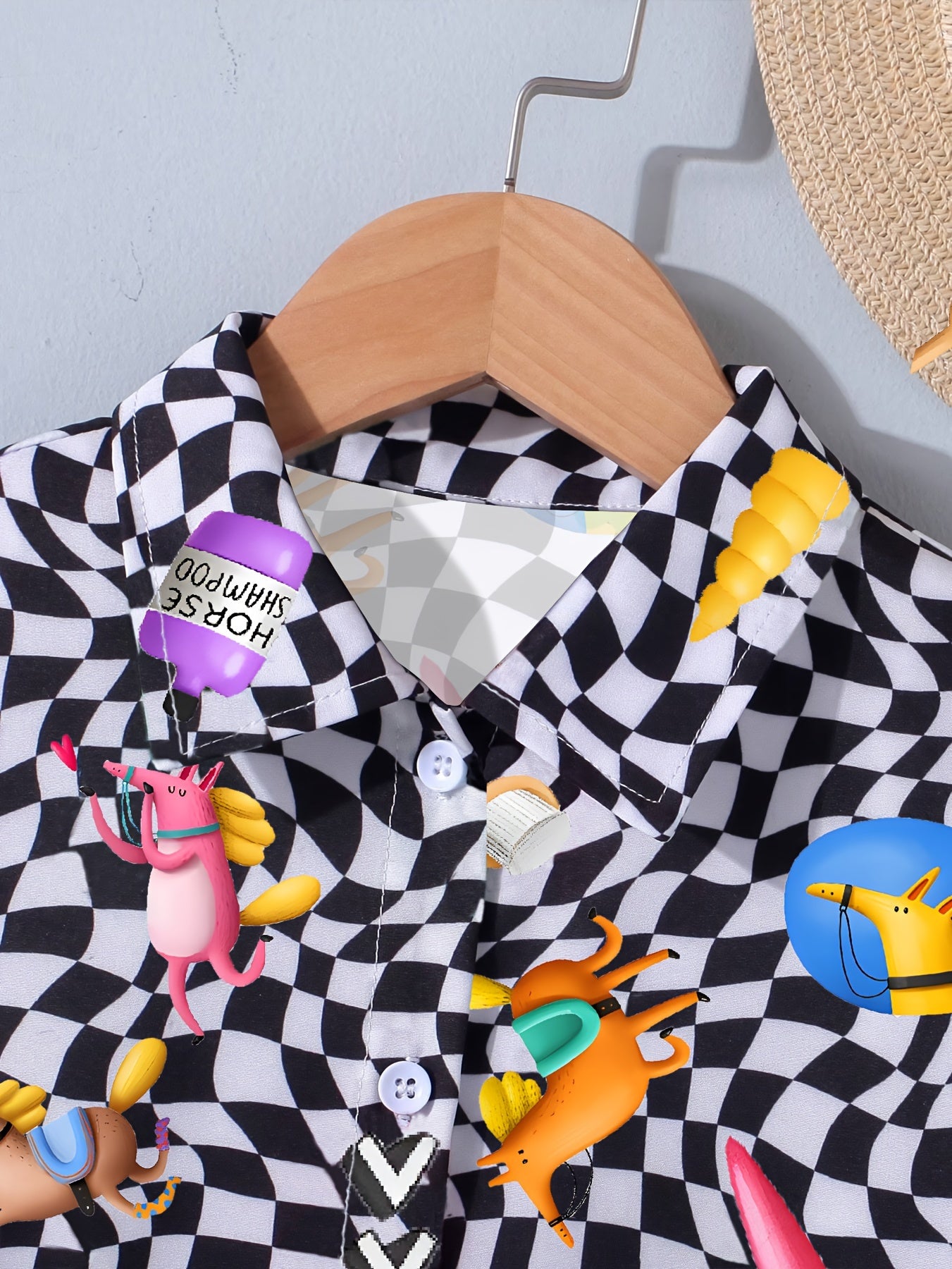 Kids Casual Checkered Short Sleeve Shirt for Summer