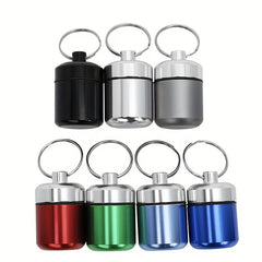 Waterproof Pocket Pill Storage Container with Keychain