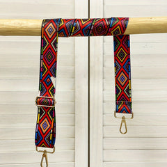 Adjustable Geometric Pattern Bag Strap for Shoulder Bag