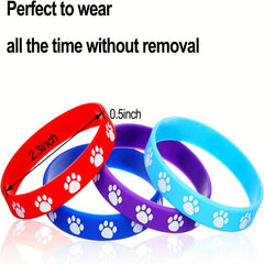 Cat Paw Print Rubber Bracelet for Dog Party Gift