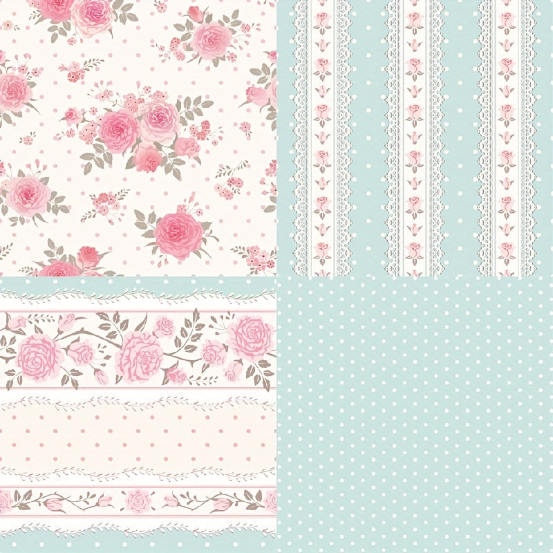DIY Photo Albums with Pink Flower Theme Paper