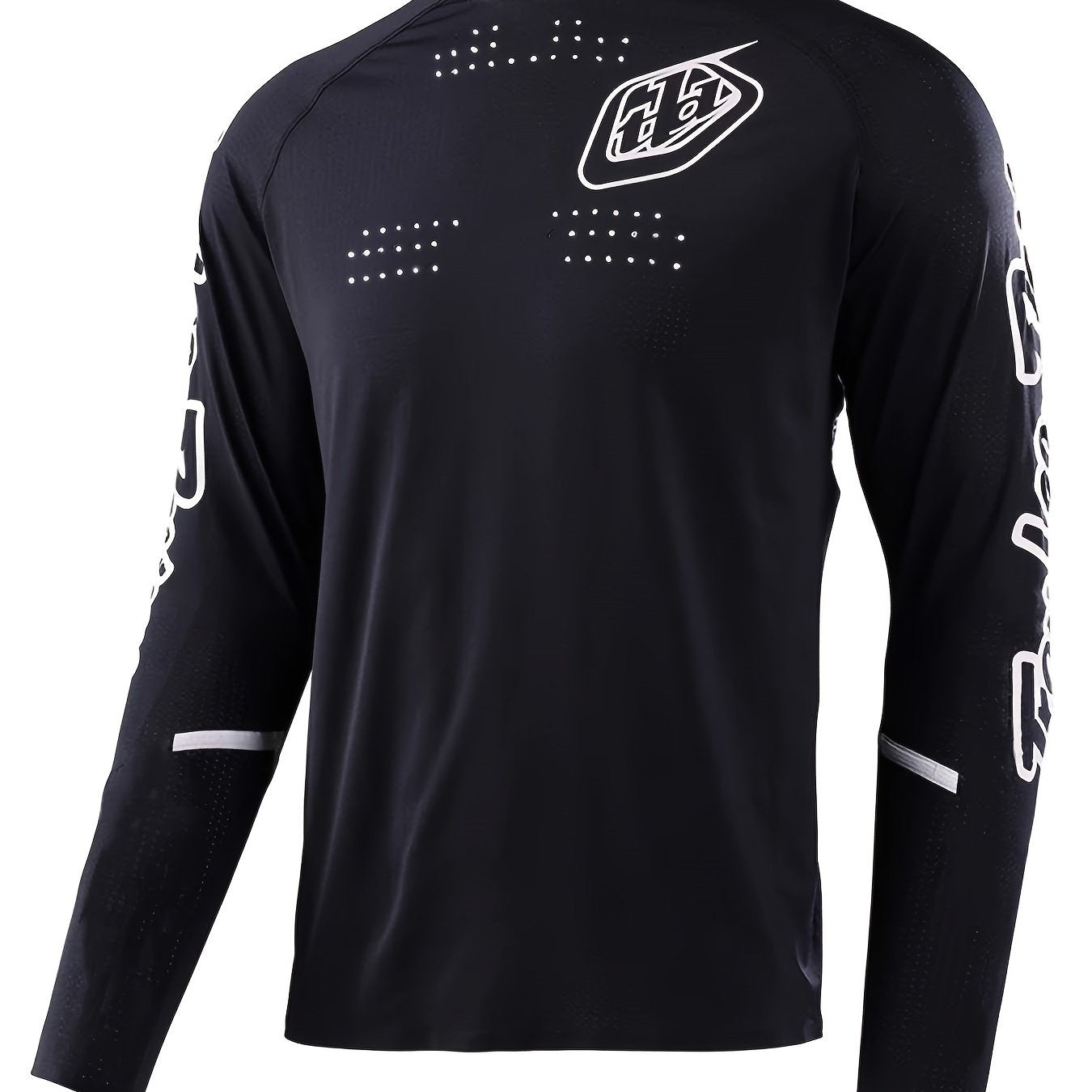 Men's Casual Cycling Jersey Breathable Long Sleeve Sports Shirt
