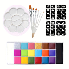 Halloween Face Painting Kit 20 Colors Easy to Apply & Remove