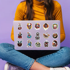 50pcs Horror Joker Vinyl Stickers for Water Bottles Laptops Mobile Phone