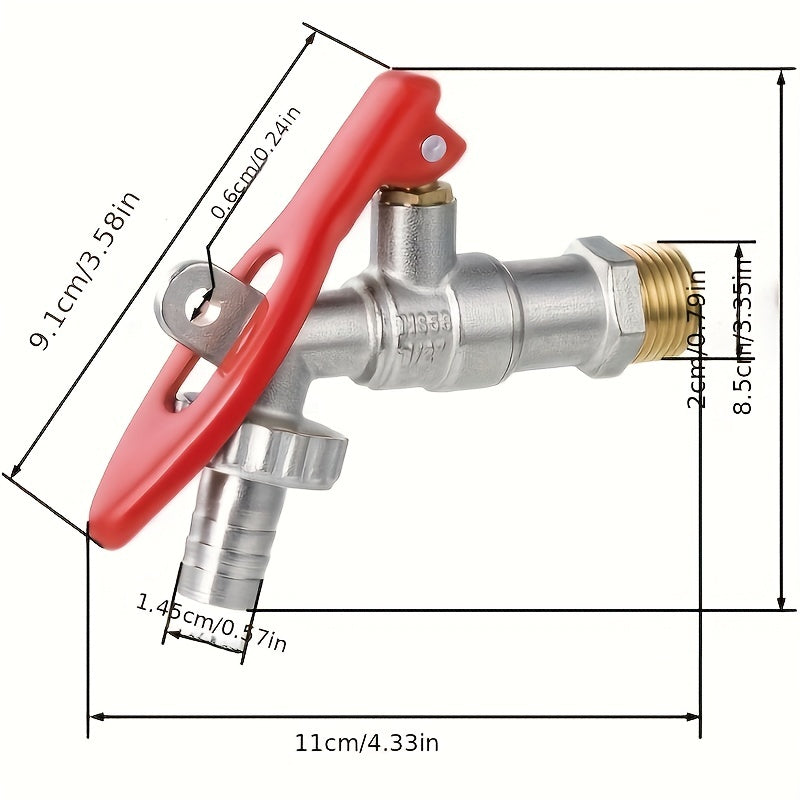 Copper Outdoor Faucet Anti-Freeze Lockable Water Spigot for RV