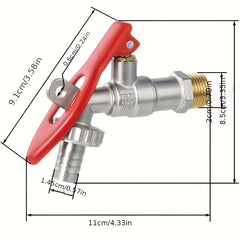 Copper Outdoor Faucet Anti-Freeze Lockable Water Spigot for RV