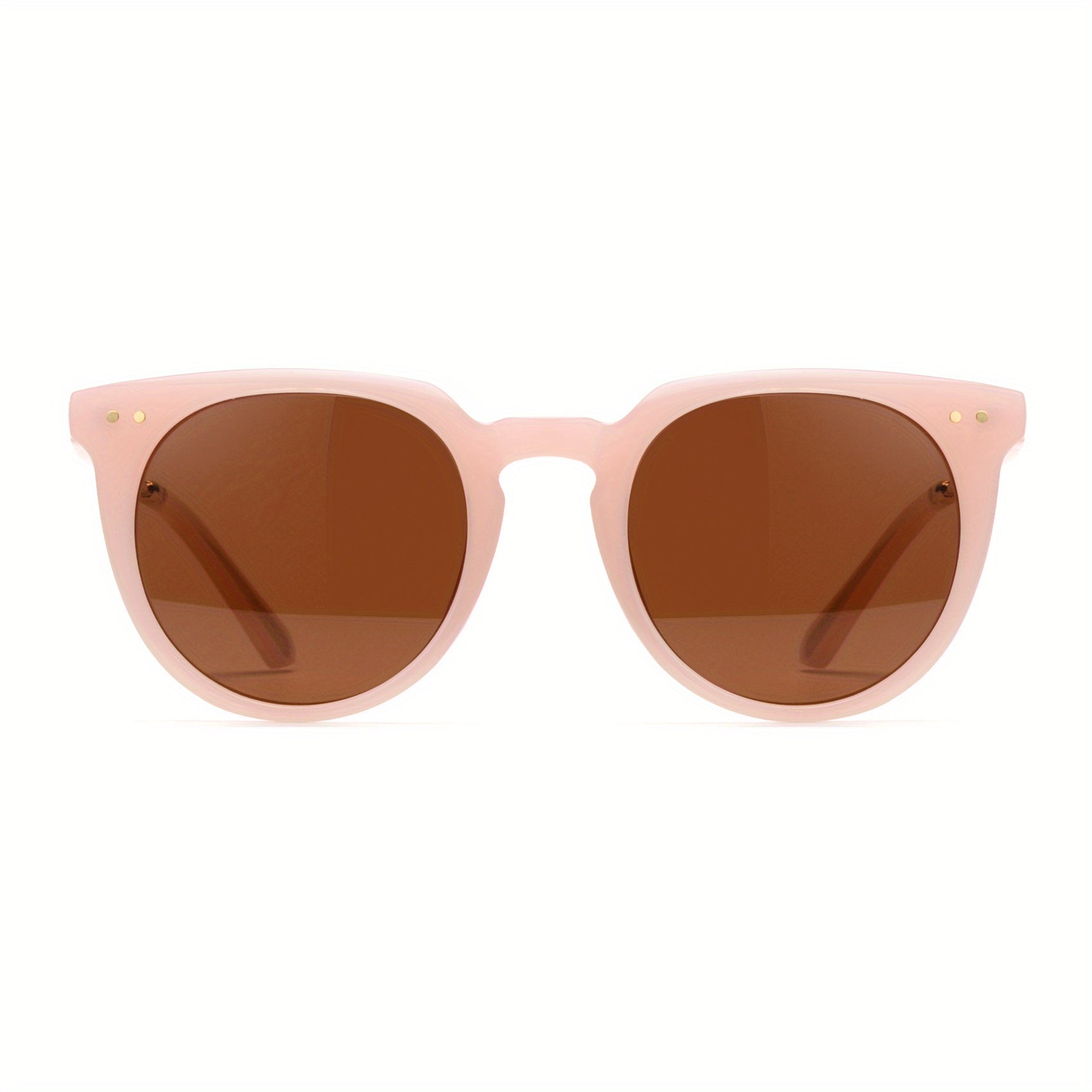 OUWEN Retro Round Polarized Sunglasses UV400 Protection