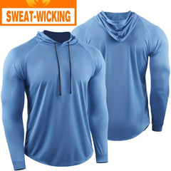 Men's Loose Sports Hoodie Dry Hooded Sweater for Basketball Running