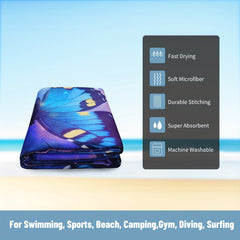 Quick Drying Swim Towel Soft Oversized Blanket 27.5 x 55 Absorbent
