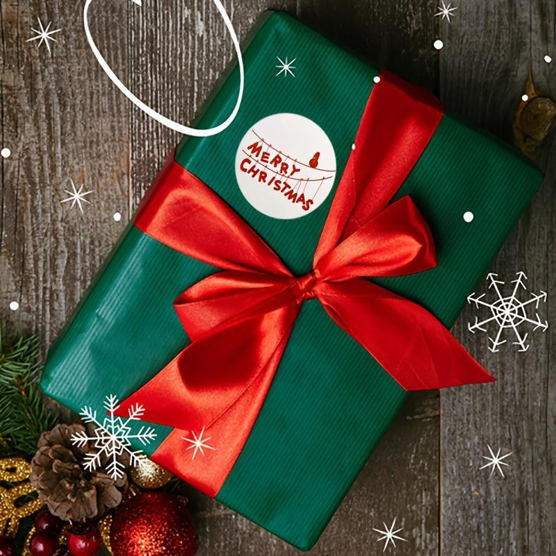 500pcs Christmas Stickers Gift Decoration Labeling Round Seal Stickers