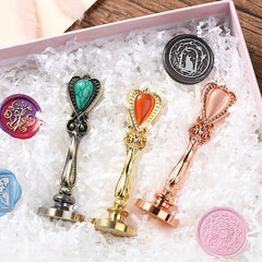 Wax Seal Stamp Handle Metal & Resin Material Fire Lacquer Brass Accessories
