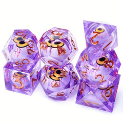 7pcs Rotatable Eyeball Polyhedral Dice Set for Cosplay Halloween Christmas