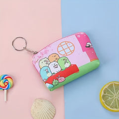 Cartoon Print Zipper Coin Purse Wallet for Kids Birthday