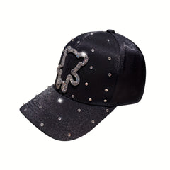 Rhinestone Teddy Couple Baseball Cap Cartoon Bear Sun Hat